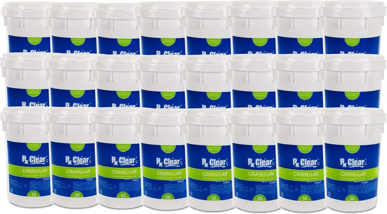 UV-Stabilized Fast-Dissolving Granular Chlorine – 50-Lb Bucket for Effective Pool & Spa Sanitization and Algae Prevention