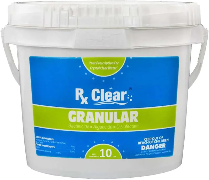 UV-Stabilized Fast-Dissolving Granular Chlorine – 50-Lb Bucket for Effective Pool & Spa Sanitization and Algae Prevention