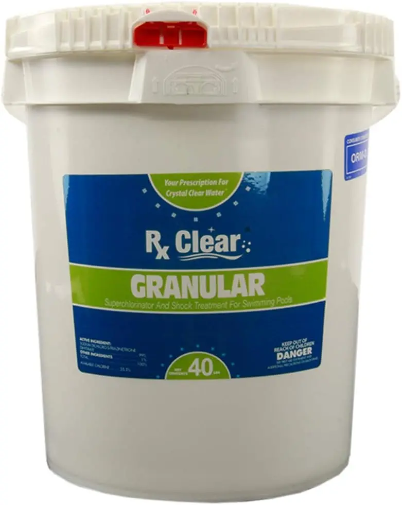 UV-Stabilized Fast-Dissolving Granular Chlorine – 50-Lb Bucket for Effective Pool & Spa Sanitization and Algae Prevention
