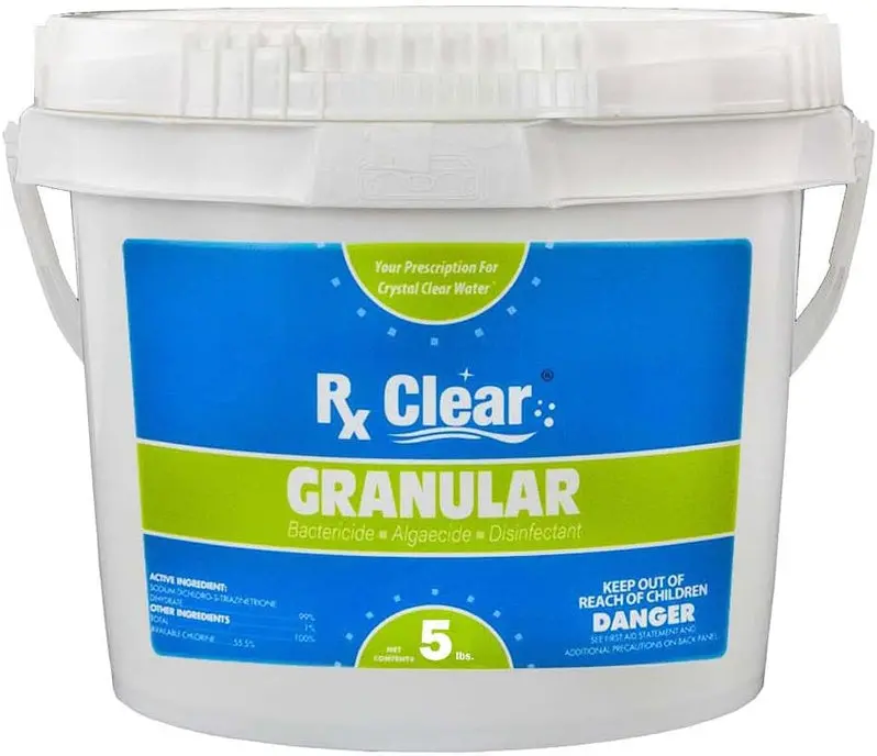 UV-Stabilized Fast-Dissolving Granular Chlorine – 50-Lb Bucket for Effective Pool & Spa Sanitization and Algae Prevention