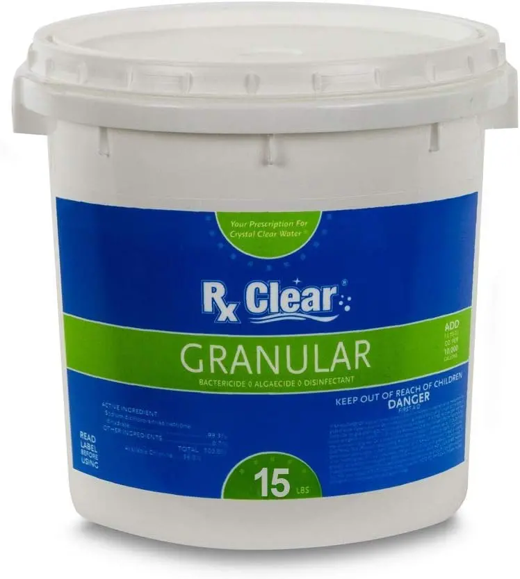 UV-Stabilized Fast-Dissolving Granular Chlorine – 50-Lb Bucket for Effective Pool & Spa Sanitization and Algae Prevention