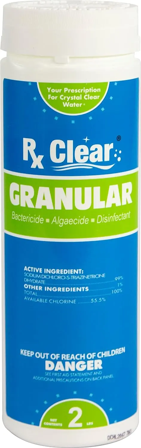 UV-Stabilized Fast-Dissolving Granular Chlorine – 50-Lb Bucket for Effective Pool & Spa Sanitization and Algae Prevention