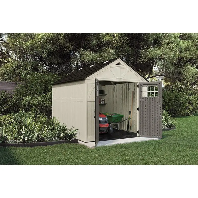 Vanilla Series Plastic Shed – 8 ft. × 10 ft., UV-Stabilized Resin for Long-Lasting Outdoor Use