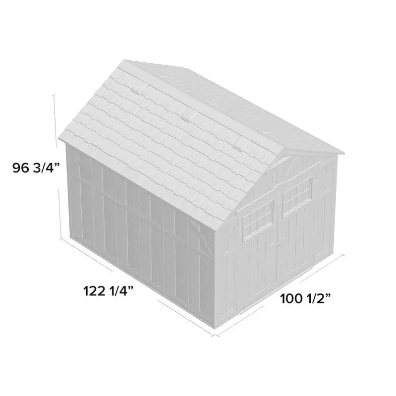Vanilla Series Plastic Shed – 8 ft. × 10 ft., UV-Stabilized Resin for Long-Lasting Outdoor Use