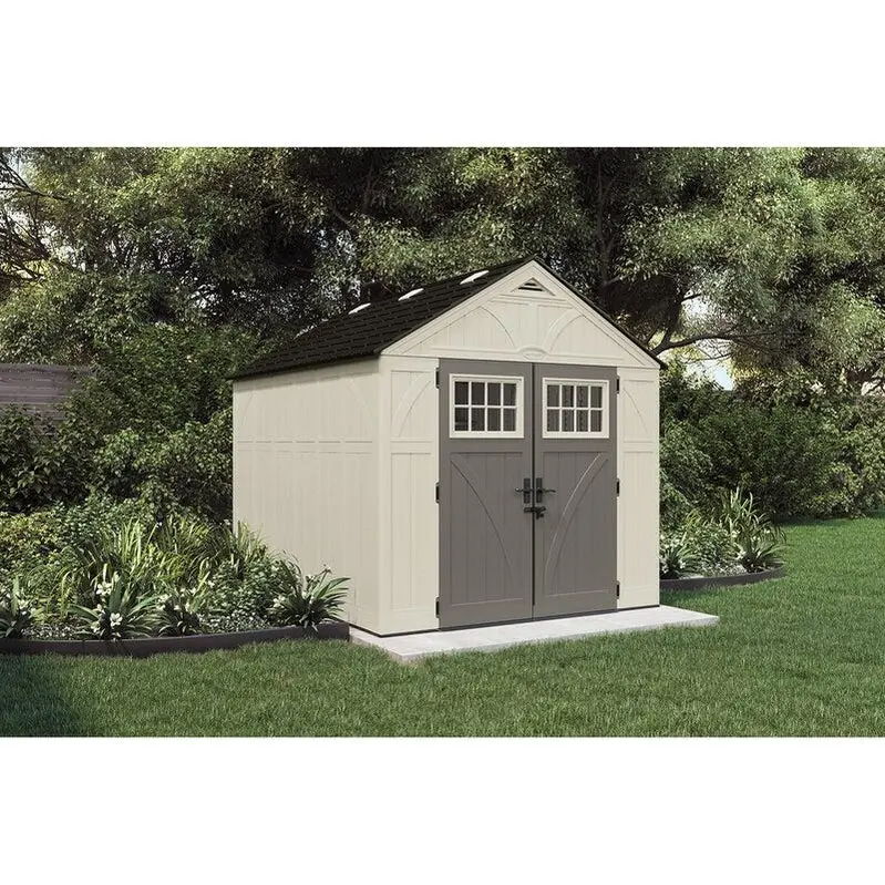 Vanilla Series Plastic Shed – 8 ft. × 10 ft., UV-Stabilized Resin for Long-Lasting Outdoor Use