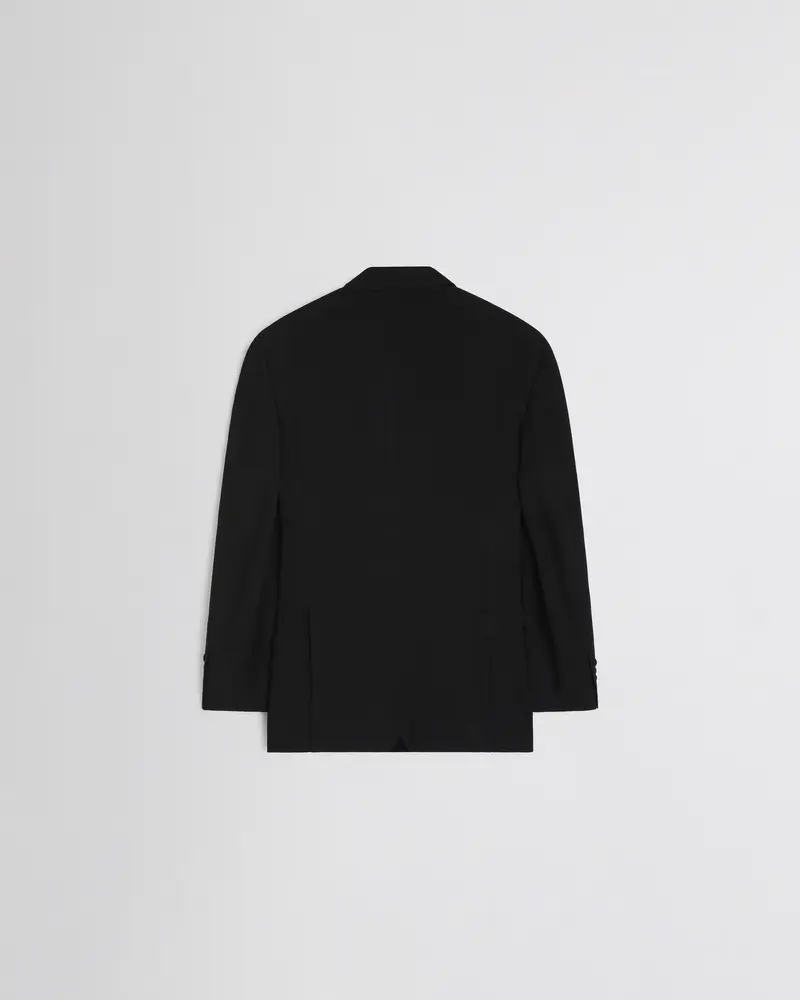 Versatile Cinched Black Viscose Jacket With Soft Tailoring 2