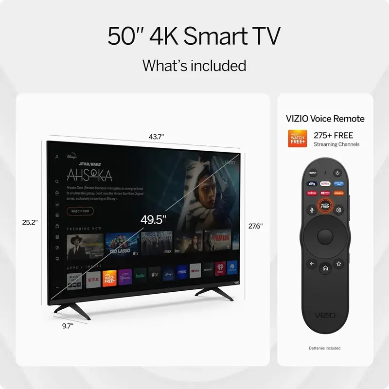 VIZIO 50-Inch 4K HDR Smart TV — Full-Array LED Display with Google TV Platform