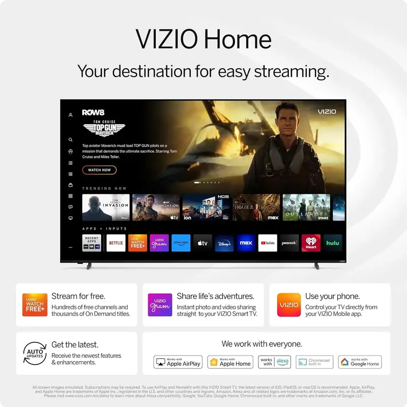 VIZIO 50-Inch 4K HDR Smart TV — Full-Array LED Display with Google TV Platform
