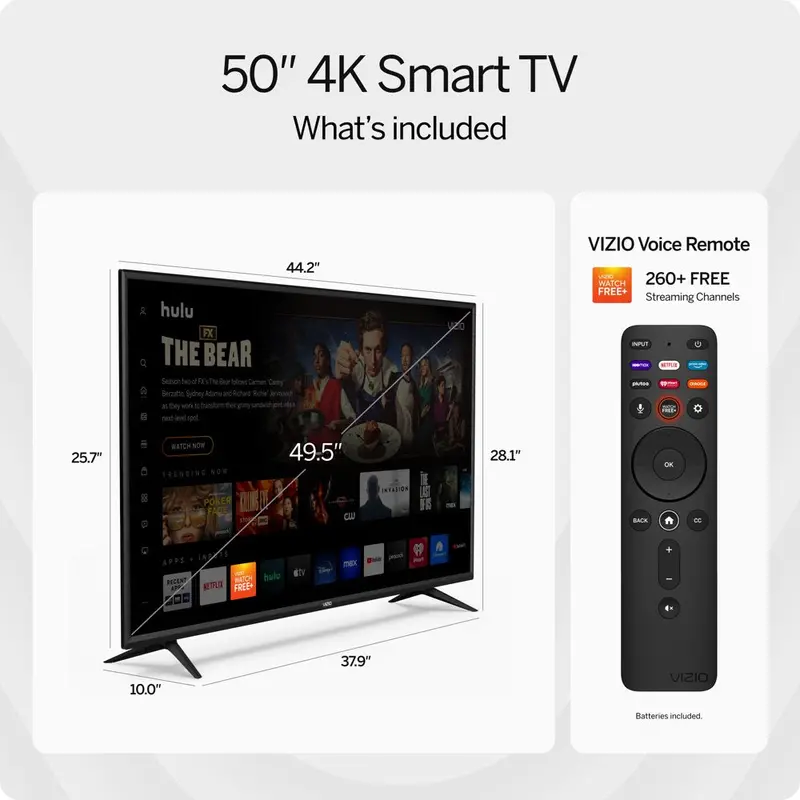 VIZIO V-Series 50-Inch 4K UHD Smart TV – Dolby Vision, HDR10, Full Array Backlighting, V-Gaming Engine