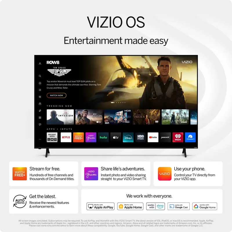 VIZIO V4K50M-08 50-Inch 4K UHD Smart LED TV with HDR