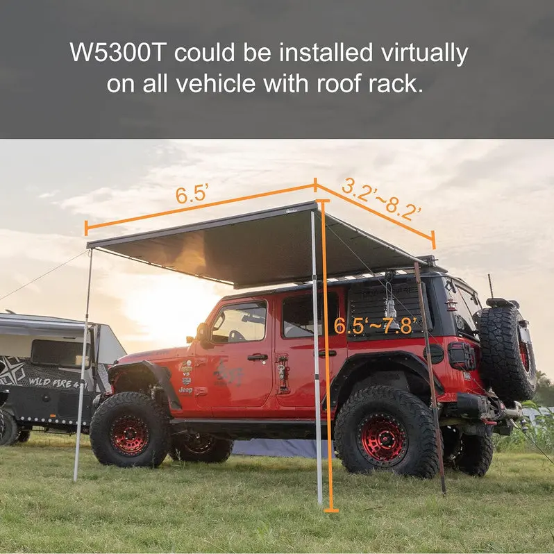 W5300T Weatherproof Semi-Automatic Retractable Outdoor Awning