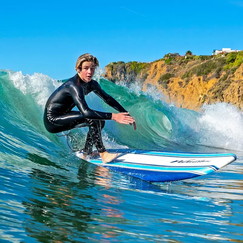 Wavestorm 2025 Classic 8-Foot Longboard — Beginner-Friendly Surfboard for Casual Riders
