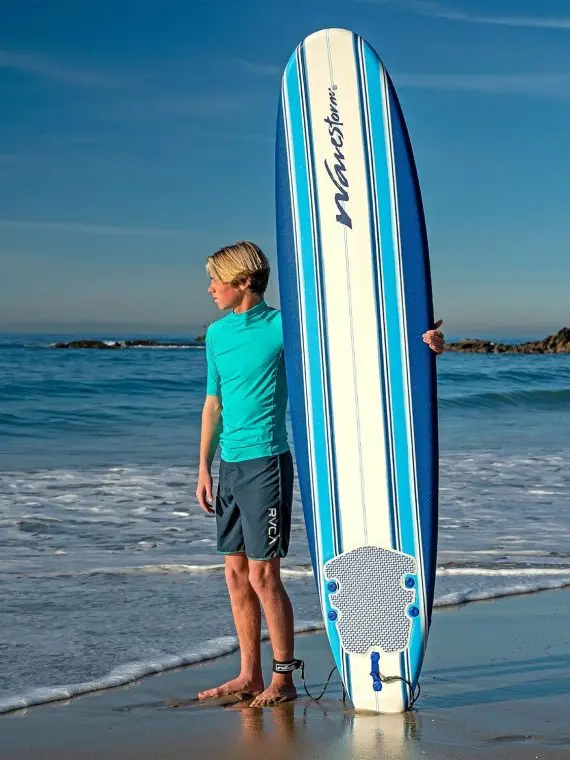 Wavestorm 2025 Classic 8-Foot Longboard — Beginner-Friendly Surfboard for Casual Riders