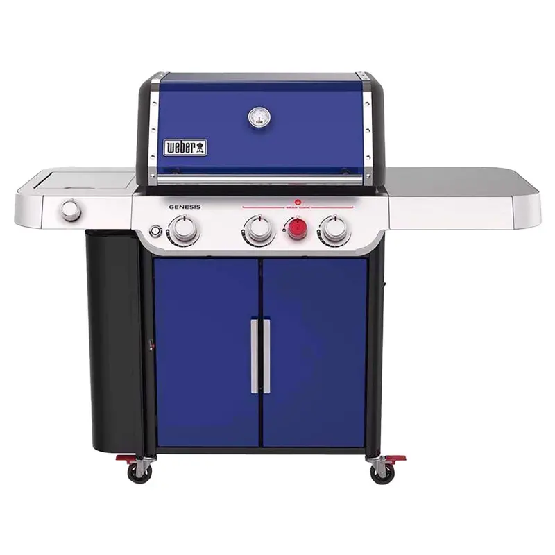 Weber Genesis E-335 Propane Grill – 3-Burner Stainless Steel Design, GS4 System, Deep Sea Blue