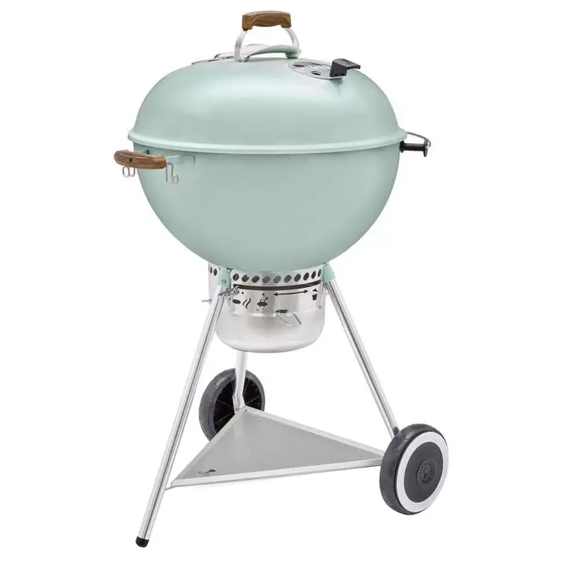 Weber Original Kettle Charcoal Grill – 22-Inch Enamel-Coated Body, Rock N Roll Blue, Rust-Resistant Lid