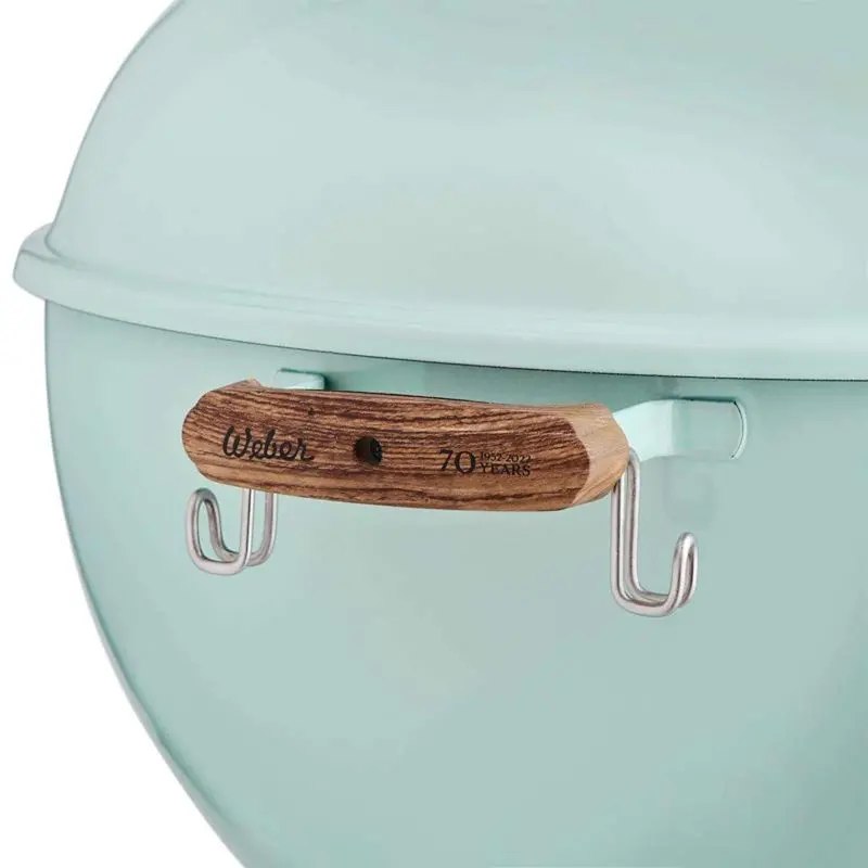 Weber Original Kettle Charcoal Grill – 22-Inch Enamel-Coated Body, Rock N Roll Blue, Rust-Resistant Lid
