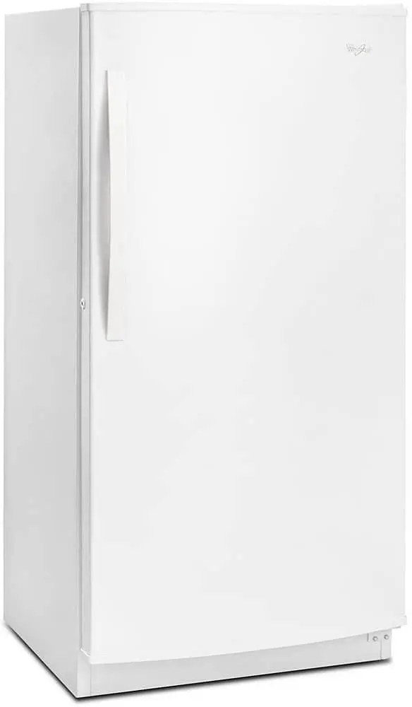 Whirlpool 15.7 Cu. Ft. Frost-Free Upright Freezer – Electronic Temp Control, Spacious Interior, White Finish
