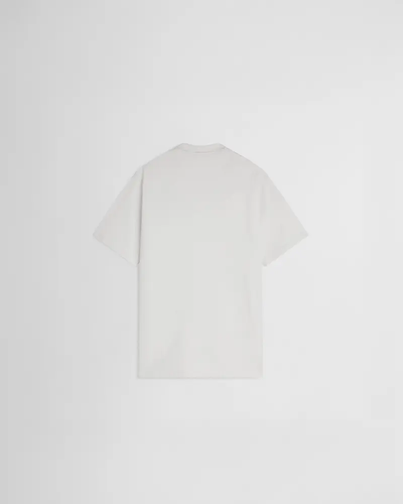 White Compact-Jersey Oversized T-Shirt With Textured Finish 2