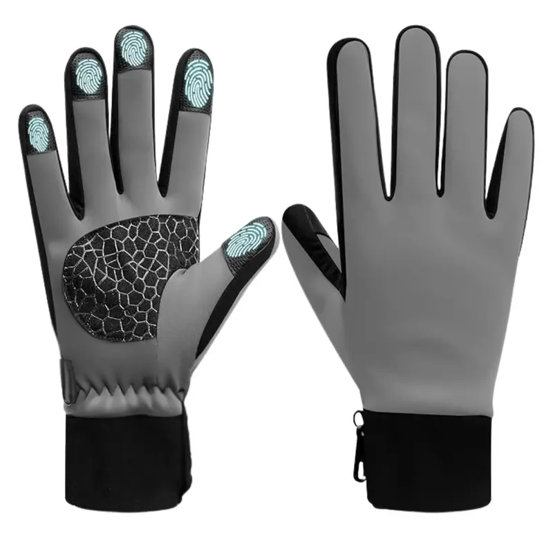 Winter Touchscreen Gloves – Thermal-Lined with Silicone-Palm Grip