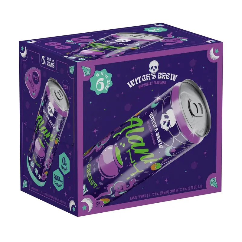 Witch's Brew Zero-Sugar Energy Drink – 12 oz Cans, 6-Count