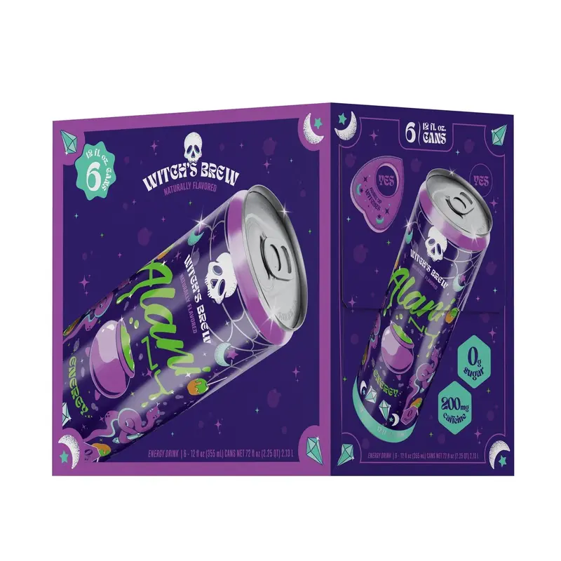 Witch's Brew Zero-Sugar Energy Drink – 12 oz Cans, 6-Count