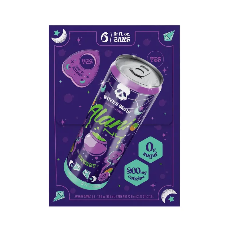 Witch's Brew Zero-Sugar Energy Drink – 12 oz Cans, 6-Count