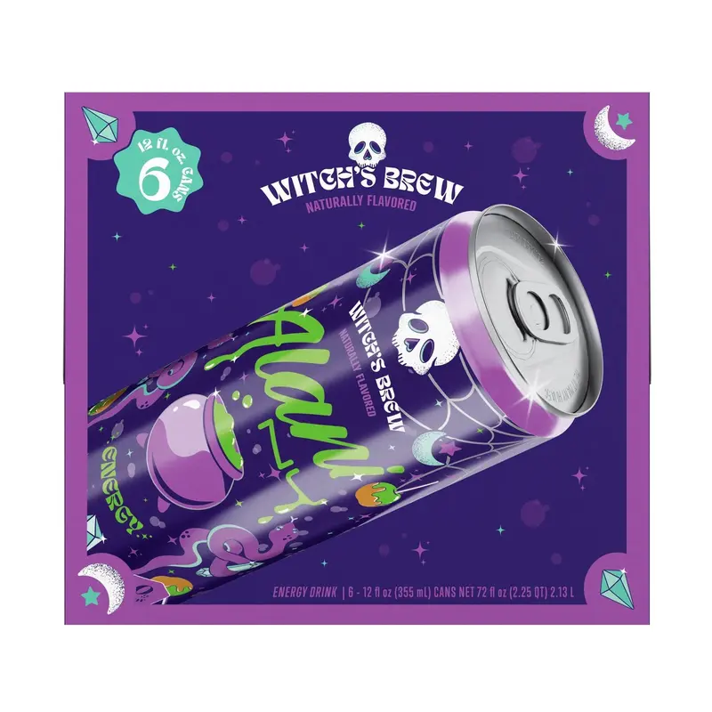 Witch's Brew Zero-Sugar Energy Drink – 12 oz Cans, 6-Count