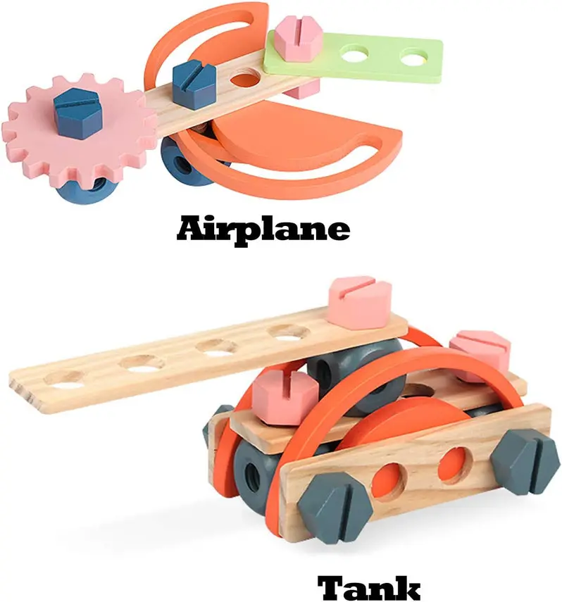 Wooden Toy Tool Workbench – Hands-On Construction Learning Center with Realistic Play Tools