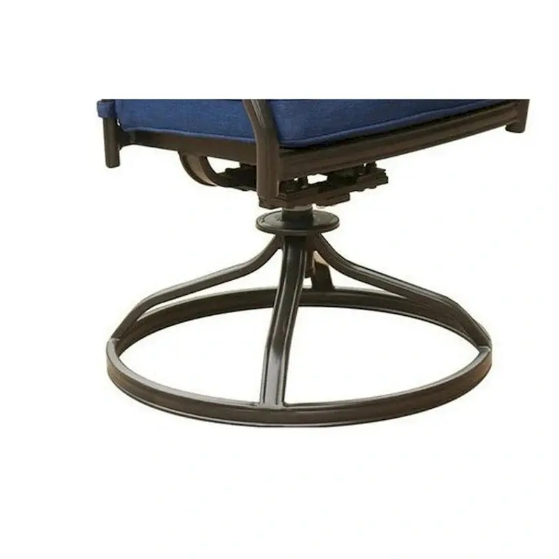Wynn Blue Swivel Outdoor Dining Chairs with Weather-Resistant Cushions (Set of 2)