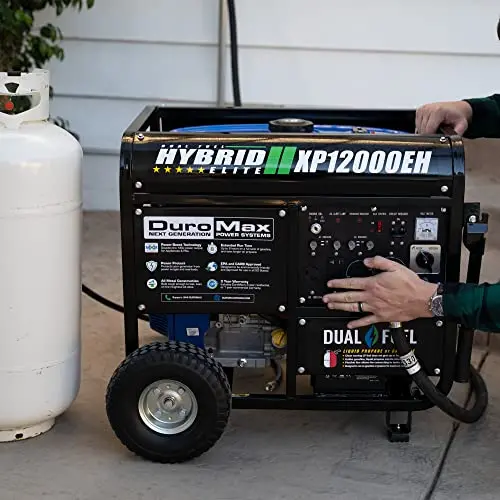 XP12000EH Dual-Fuel Portable Generator – 12,000W Output, 457cc EPA/CARB-Certified Engine (Gas or Propane)