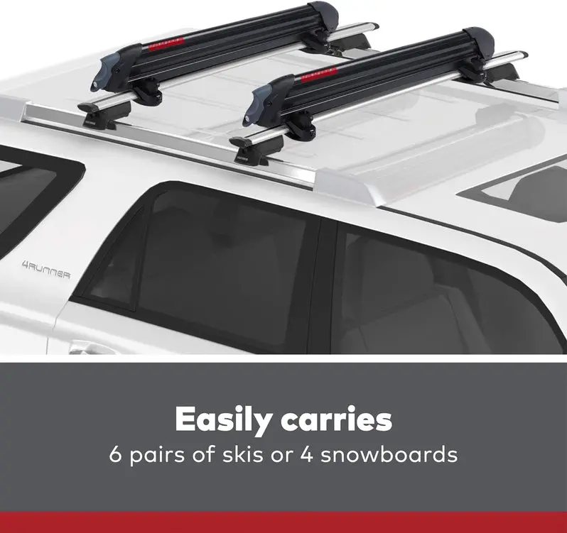 Yakima PowderHound Rooftop Ski and Snowboard Carrier – 6-Board Capacity with QuietMount System