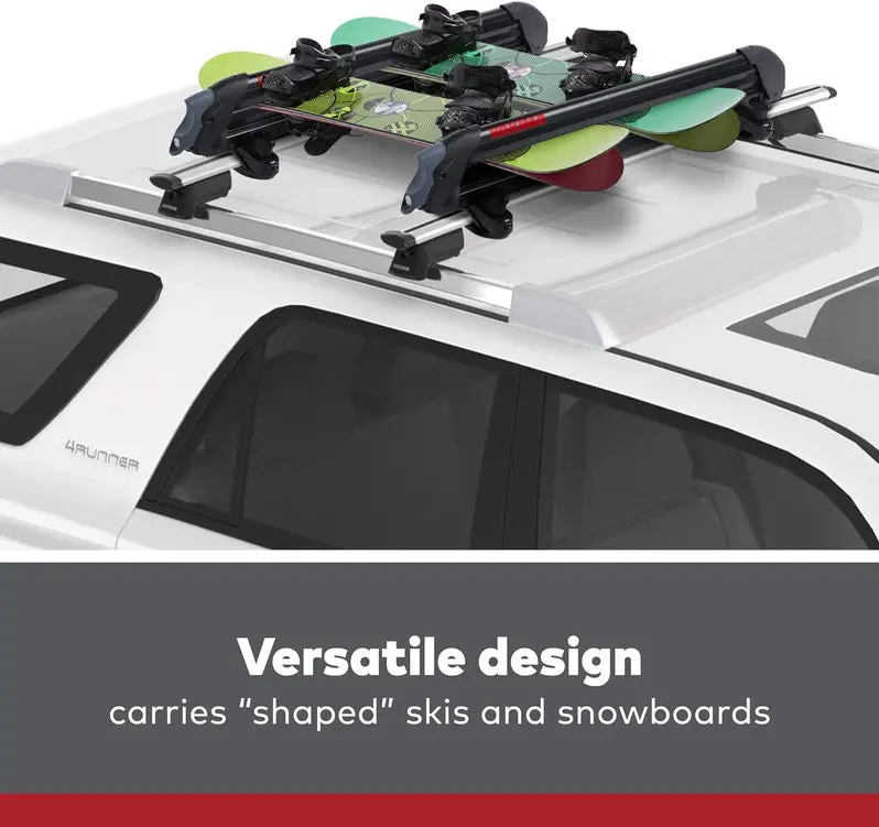 Yakima PowderHound Rooftop Ski and Snowboard Carrier – 6-Board Capacity with QuietMount System