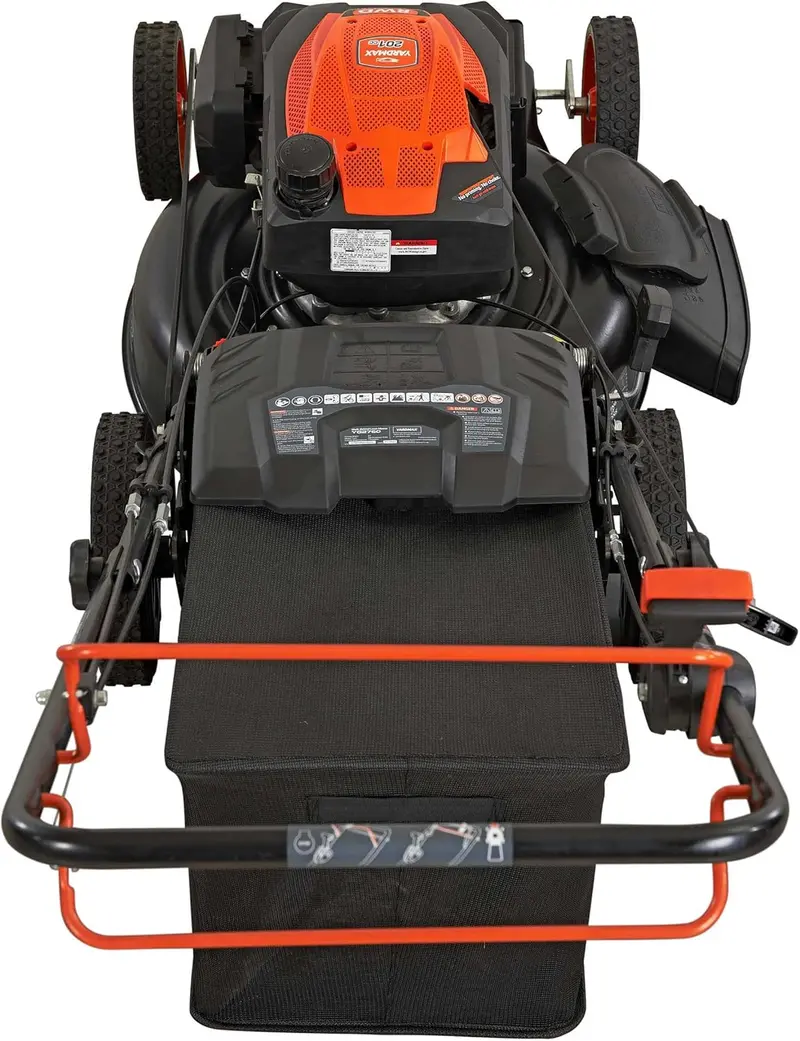 YARDMAX 22" Gas Self-Propelled Lawn Mower – 201cc Engine, 6-Speed CVT, Rear-Wheel Drive, 3-in-1 Cutting System