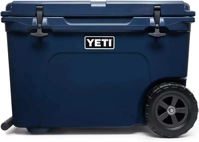 YETI Tundra Haul Wheeled Cooler – 65-Quart Rugged Transport Cooler in Navy Blue