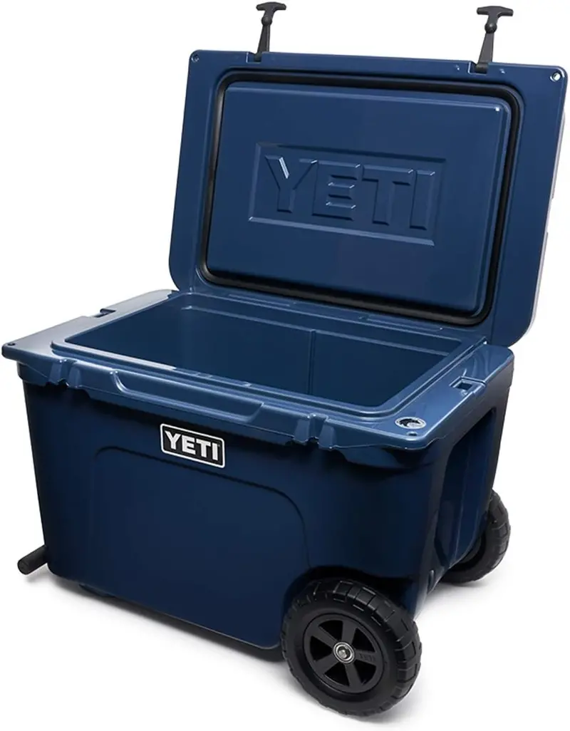 YETI Tundra Haul Wheeled Cooler – 65-Quart Rugged Transport Cooler in Navy Blue