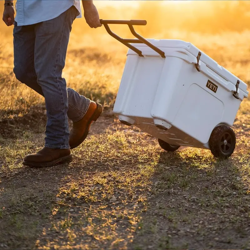 YETI Tundra Haul Wheeled Cooler – 65-Quart Rugged Transport Cooler in Navy Blue