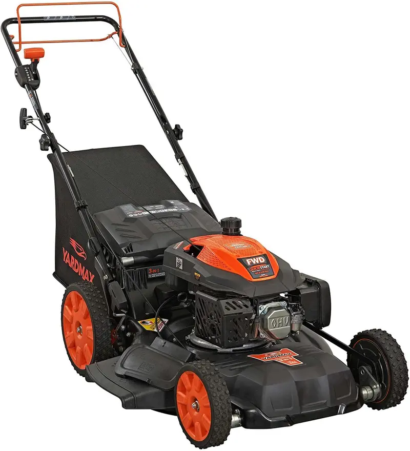 YG2860 22-Inch Self-Propelled Gas Lawn Mower – 201cc CVT Drive and 3-in-1 Versatile Cutting System