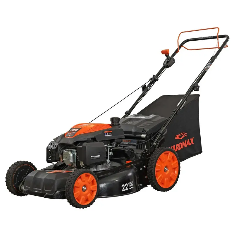 YG2860 22-Inch Self-Propelled Gas Lawn Mower – 201cc CVT Drive and 3-in-1 Versatile Cutting System
