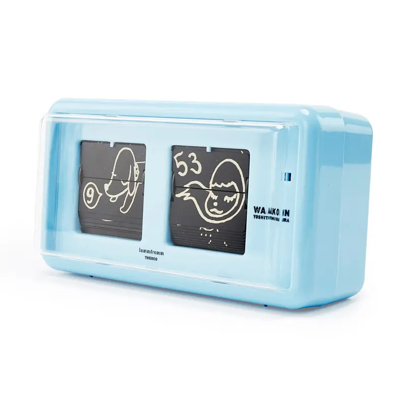 Yoshitomo Nara Blue Walk On Flip Clock – Limited-Edition Designer Timepiece