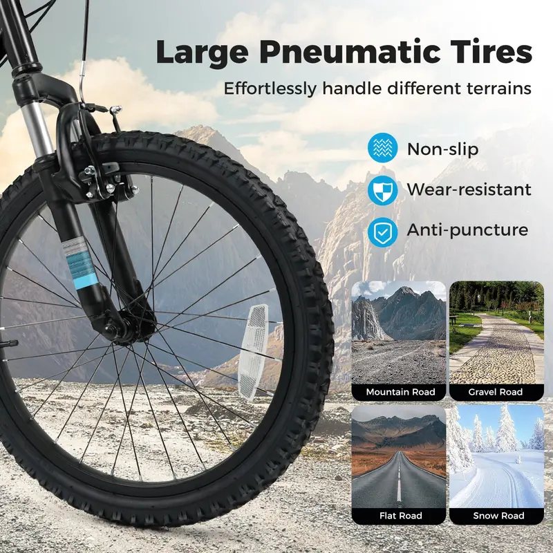 Youth Mountain Bike – 20" and 24" 6-Speed Models with Front Suspension Fork