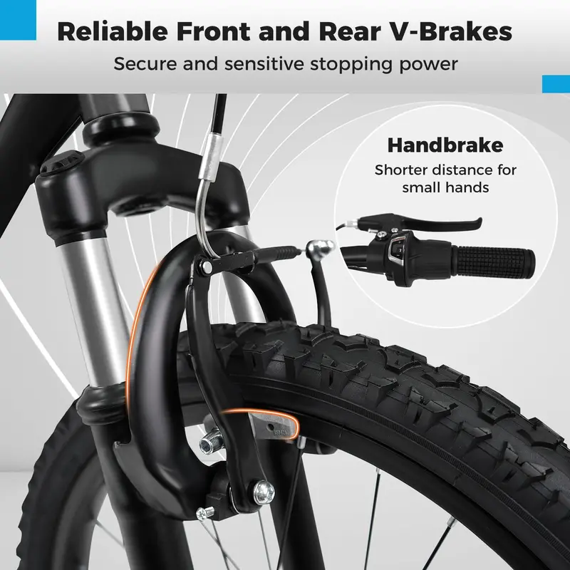 Youth Mountain Bike – 20" and 24" 6-Speed Models with Front Suspension Fork