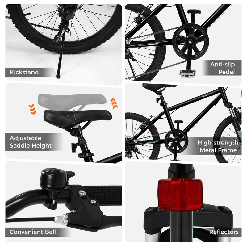 Youth Mountain Bike – 20" and 24" 6-Speed Models with Front Suspension Fork
