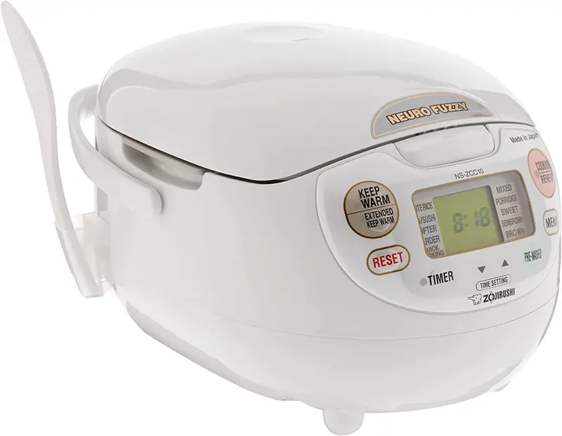 Zojirushi Neuro Fuzzy 5.5-Cup Rice Cooker – Premium Japanese-Made Model with Smart Cooking Technology (White)