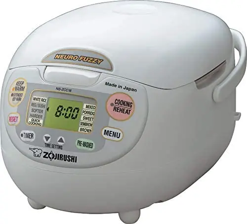Zojirushi Neuro Fuzzy 5.5-Cup Rice Cooker – Premium Japanese-Made Model with Smart Cooking Technology (White)